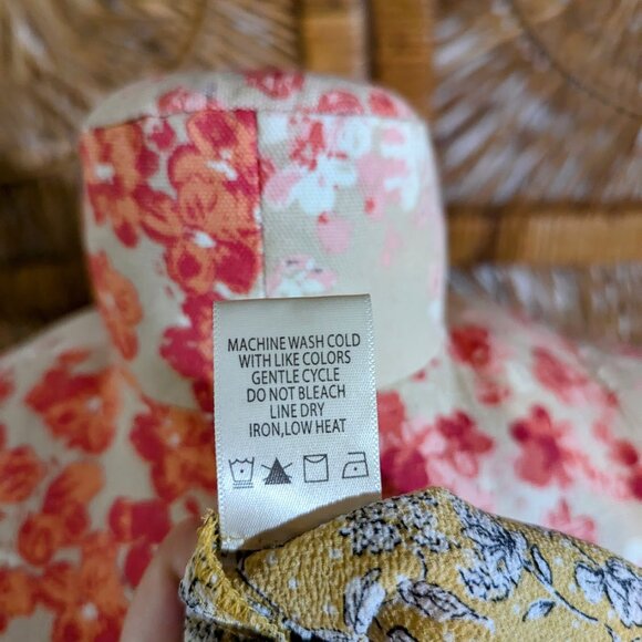 Max Studio Floral Yellow Tie Blouse Size XL EUC - Picture 7 of 7